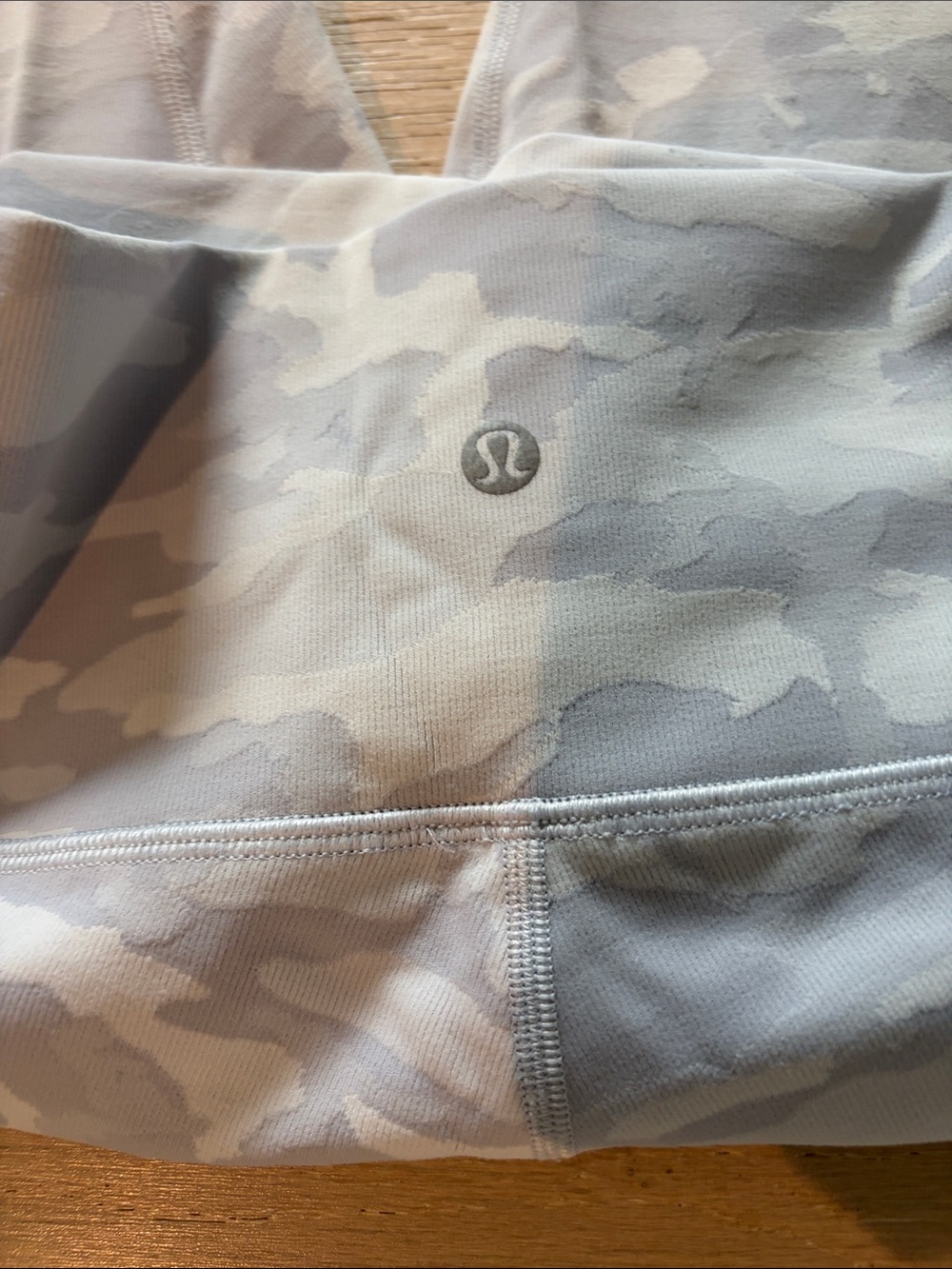 lululemon athletica women’s Light Gray and White Camo Athletic leggings